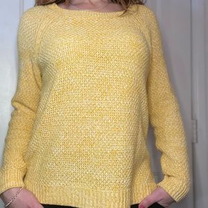 Old Navy Yellow Crew Neck Women's Tunic Sweater